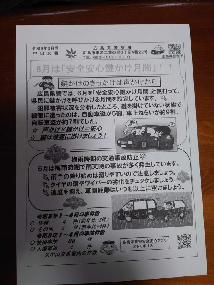 中山交番だより表